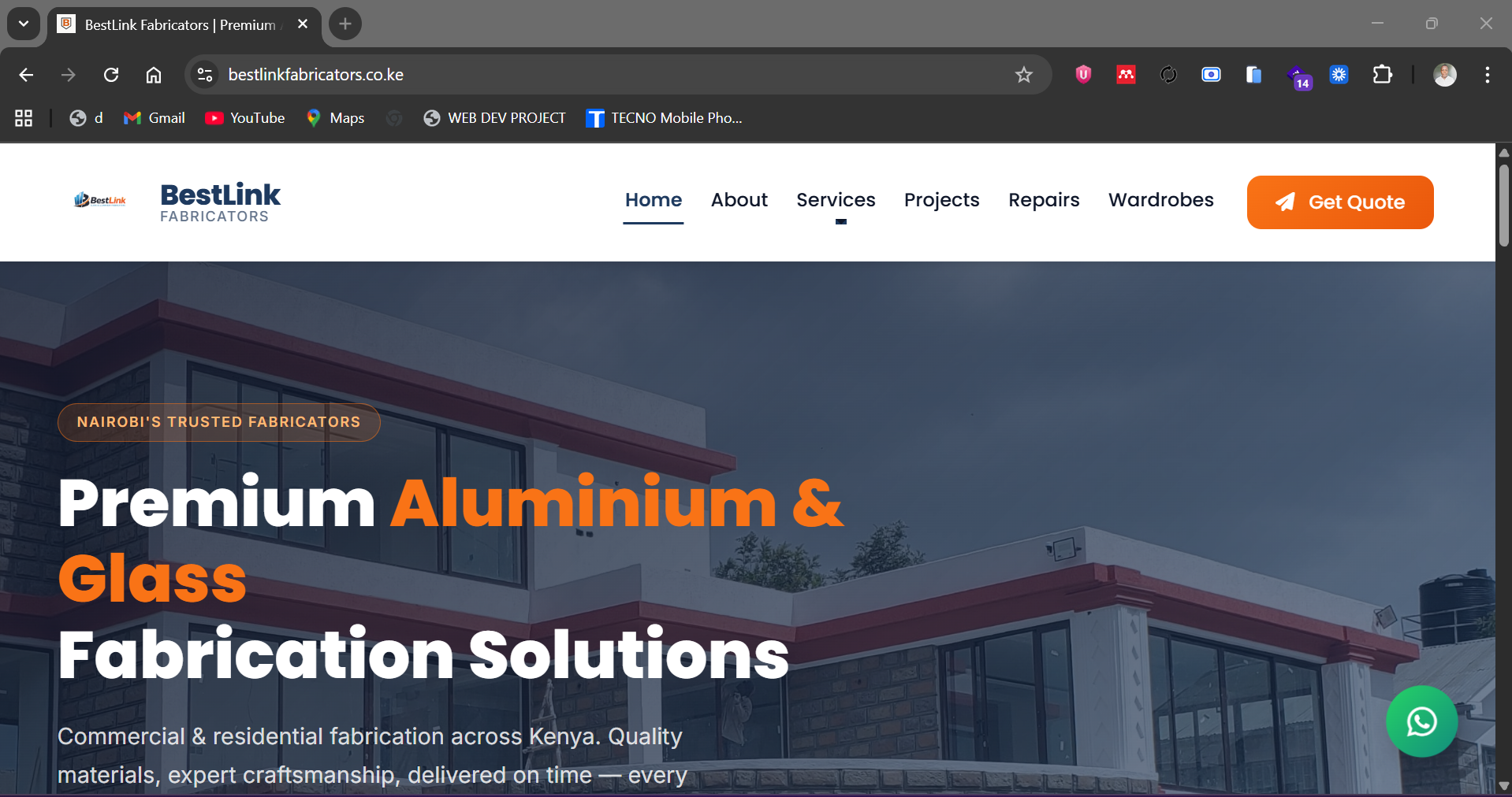 BestLink Fabricators Website