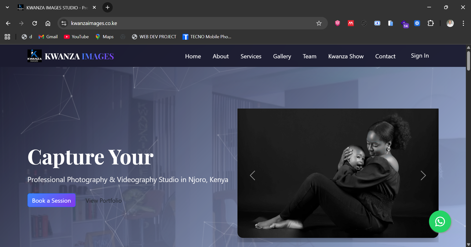 Kwanza Images Studio Website